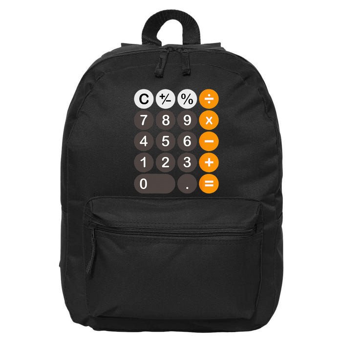 Retro Calculator Buttons Simple Halloween Costume 16 in Basic Backpack