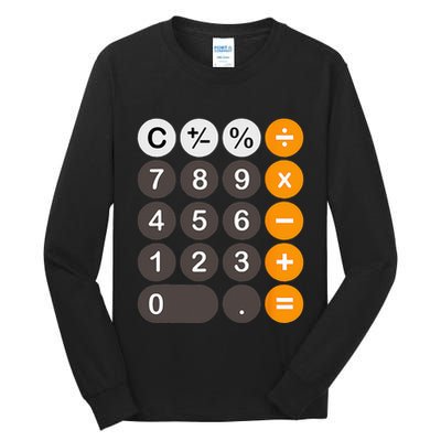 Retro Calculator Buttons Simple Halloween Costume Tall Long Sleeve T-Shirt