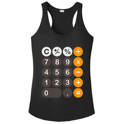 Retro Calculator Buttons Simple Halloween Costume Ladies PosiCharge Competitor Racerback Tank
