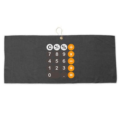 Retro Calculator Buttons Simple Halloween Costume Large Microfiber Waffle Golf Towel