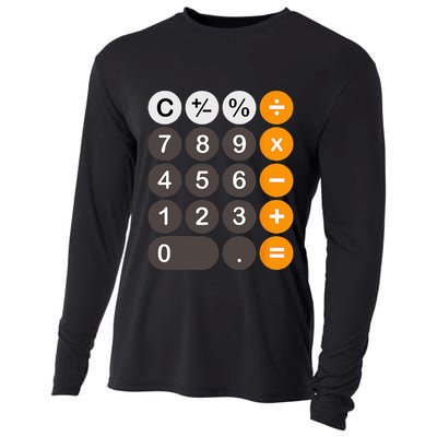 Retro Calculator Buttons Simple Halloween Costume Cooling Performance Long Sleeve Crew