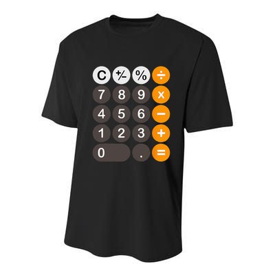Retro Calculator Buttons Simple Halloween Costume Youth Performance Sprint T-Shirt