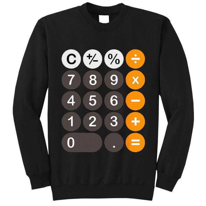 Retro Calculator Buttons Simple Halloween Costume Tall Sweatshirt