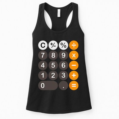 Retro Calculator Buttons Simple Halloween Costume Womens Tank Top