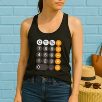 Retro Calculator Buttons Simple Halloween Costume Womens Tank Top