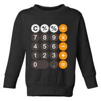 Retro Calculator Buttons Simple Halloween Costume Toddler Sweatshirt