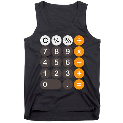 Retro Calculator Buttons Simple Halloween Costume Tank Top
