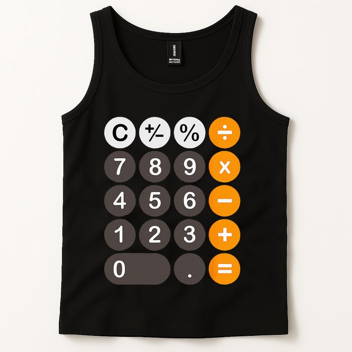 Retro Calculator Buttons Simple Halloween Costume Tank Top