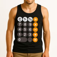Retro Calculator Buttons Simple Halloween Costume Tank Top