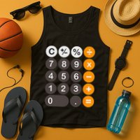 Retro Calculator Buttons Simple Halloween Costume Tank Top