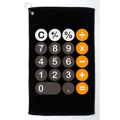 Retro Calculator Buttons Simple Halloween Costume Golf Towel