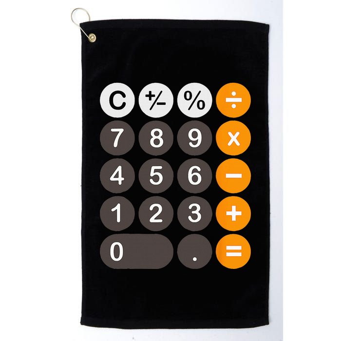 Retro Calculator Buttons Simple Halloween Costume Golf Towel