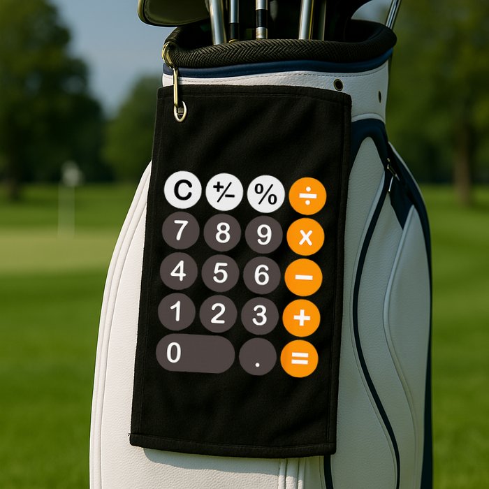 Retro Calculator Buttons Simple Halloween Costume Golf Towel