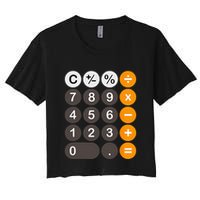 Retro Calculator Buttons Simple Halloween Costume Crop Top