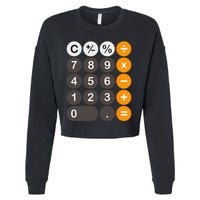 Retro Calculator Buttons Simple Halloween Costume Cropped Pullover Crew