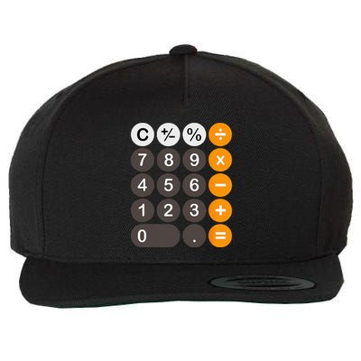 Retro Calculator Buttons Simple Halloween Costume Wool Snapback Cap