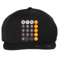 Retro Calculator Buttons Simple Halloween Costume Wool Snapback Cap