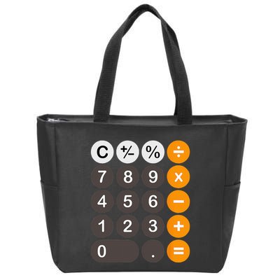 Retro Calculator Buttons Simple Halloween Costume Zip Tote Bag