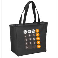 Retro Calculator Buttons Simple Halloween Costume Zip Tote Bag