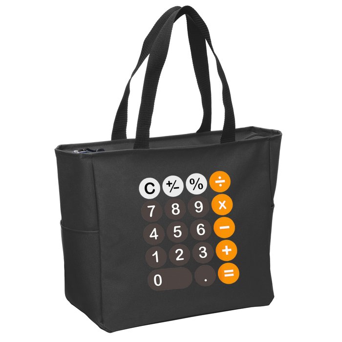 Retro Calculator Buttons Simple Halloween Costume Zip Tote Bag