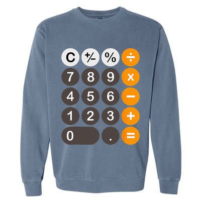 Retro Calculator Buttons Simple Halloween Costume Garment-Dyed Sweatshirt