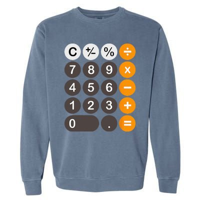 Retro Calculator Buttons Simple Halloween Costume Garment-Dyed Sweatshirt