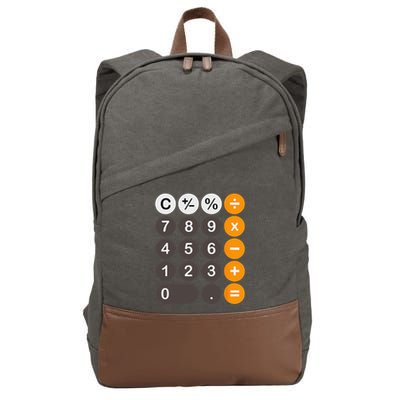 Retro Calculator Buttons Simple Halloween Costume Cotton Canvas Backpack