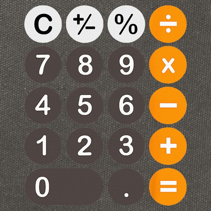 Retro Calculator Buttons Simple Halloween Costume Cotton Canvas Backpack