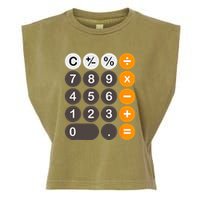 Retro Calculator Buttons Simple Halloween Costume Garment-Dyed Women's Muscle Tee