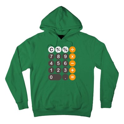 Retro Calculator Buttons Simple Halloween Costume Hoodie