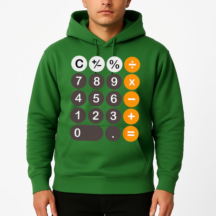 Retro Calculator Buttons Simple Halloween Costume Hoodie