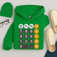 Retro Calculator Buttons Simple Halloween Costume Hoodie