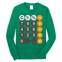 Retro Calculator Buttons Simple Halloween Costume Long Sleeve Shirt