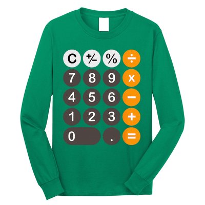 Retro Calculator Buttons Simple Halloween Costume Long Sleeve Shirt