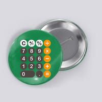 Retro Calculator Buttons Simple Halloween Costume Button
