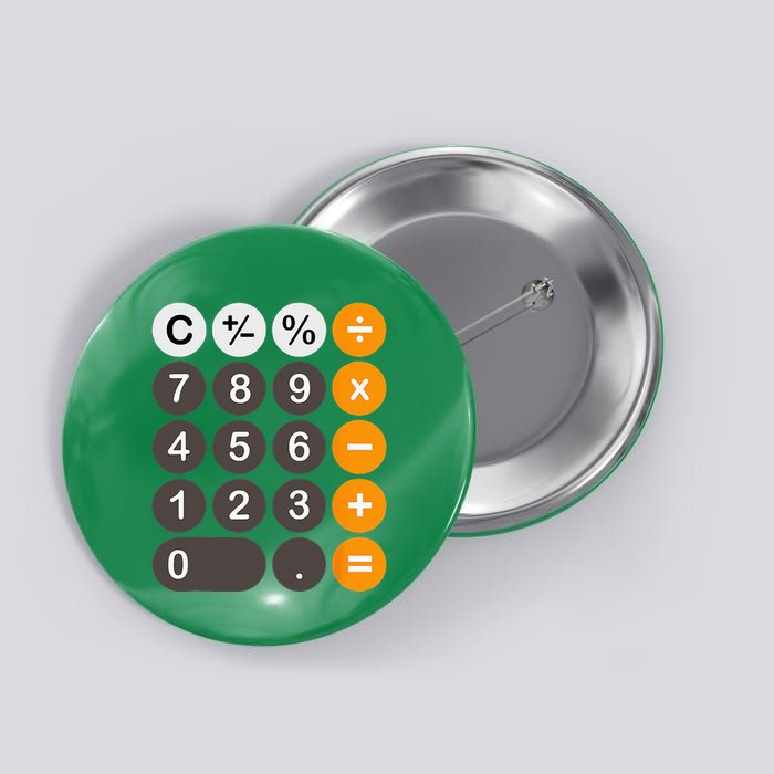 Retro Calculator Buttons Simple Halloween Costume Button