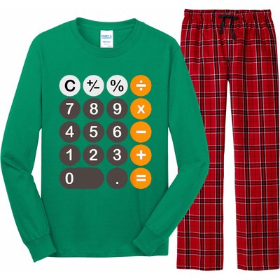 Retro Calculator Buttons Simple Halloween Costume Long Sleeve Pajama Set