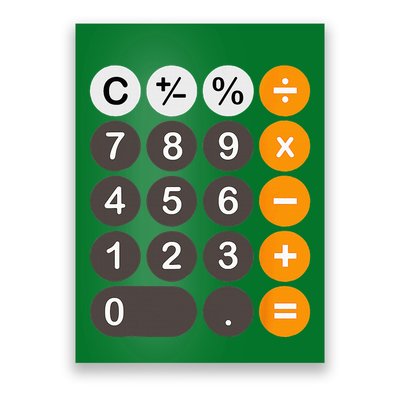 Retro Calculator Buttons Simple Halloween Costume Poster