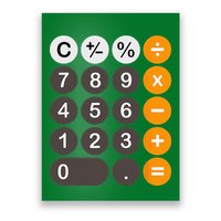 Retro Calculator Buttons Simple Halloween Costume Poster