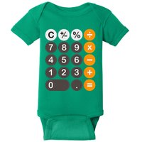Retro Calculator Buttons Simple Halloween Costume Baby Bodysuit