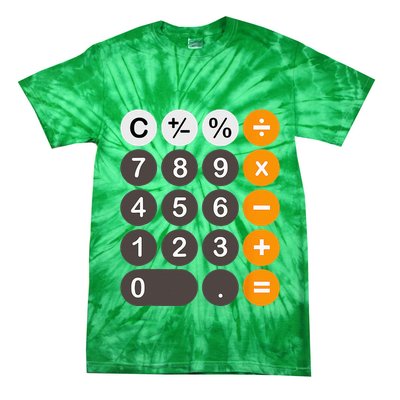 Retro Calculator Buttons Simple Halloween Costume Tie-Dye T-Shirt