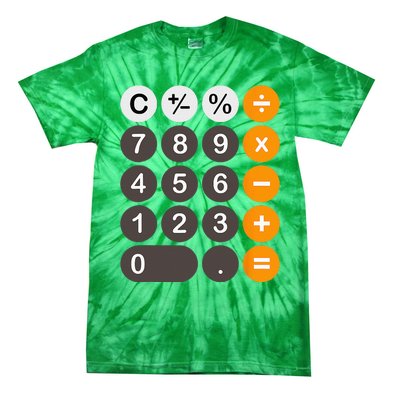 Retro Calculator Buttons Simple Halloween Costume Tie-Dye T-Shirt