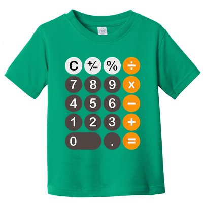 Retro Calculator Buttons Simple Halloween Costume Toddler T-Shirt