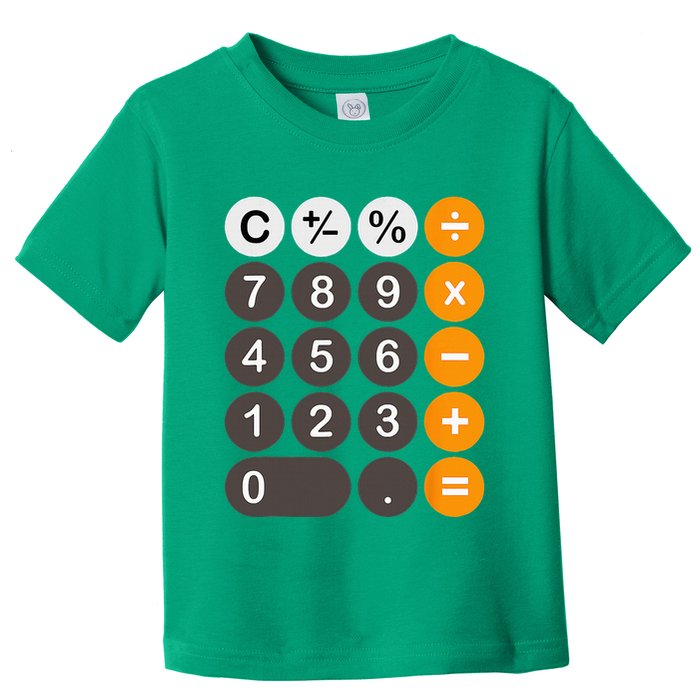 Retro Calculator Buttons Simple Halloween Costume Toddler T-Shirt
