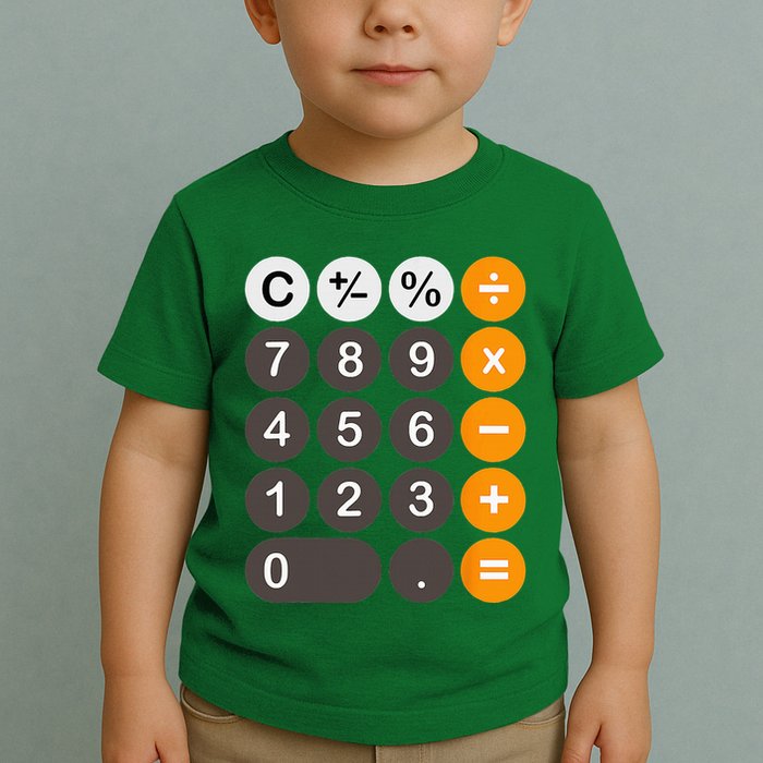 Retro Calculator Buttons Simple Halloween Costume Toddler T-Shirt