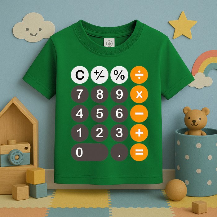 Retro Calculator Buttons Simple Halloween Costume Toddler T-Shirt