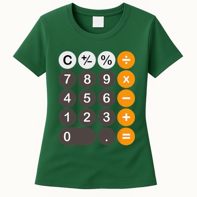 Retro Calculator Buttons Simple Halloween Costume Womens T-Shirt