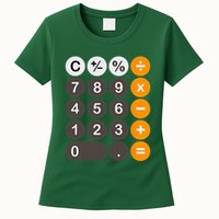 Retro Calculator Buttons Simple Halloween Costume Womens T-Shirt