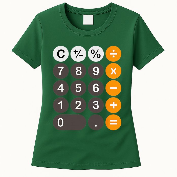 Retro Calculator Buttons Simple Halloween Costume Womens T-Shirt
