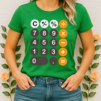 Retro Calculator Buttons Simple Halloween Costume Womens T-Shirt